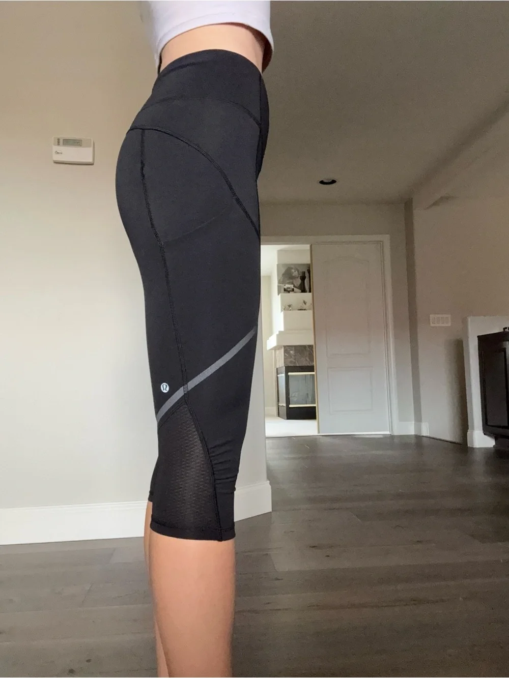 Lululemon High-Waist Black Capri Workout Leggings